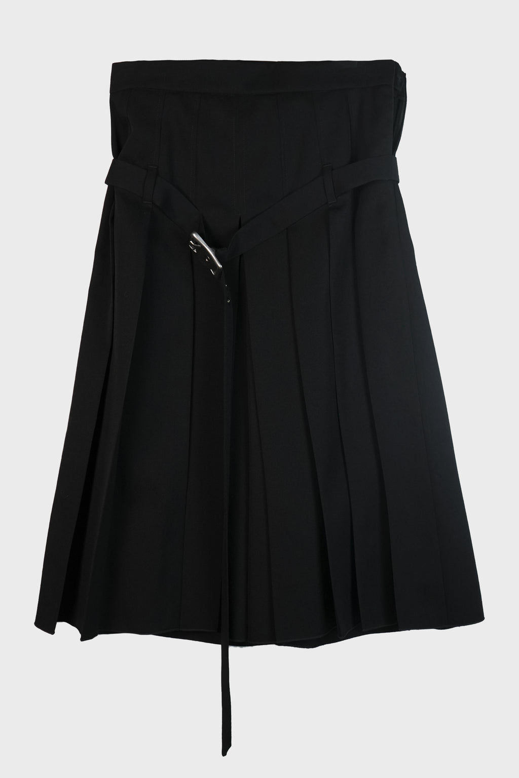 JEPPE PLEATED CROPPED TROUSERS BLACK