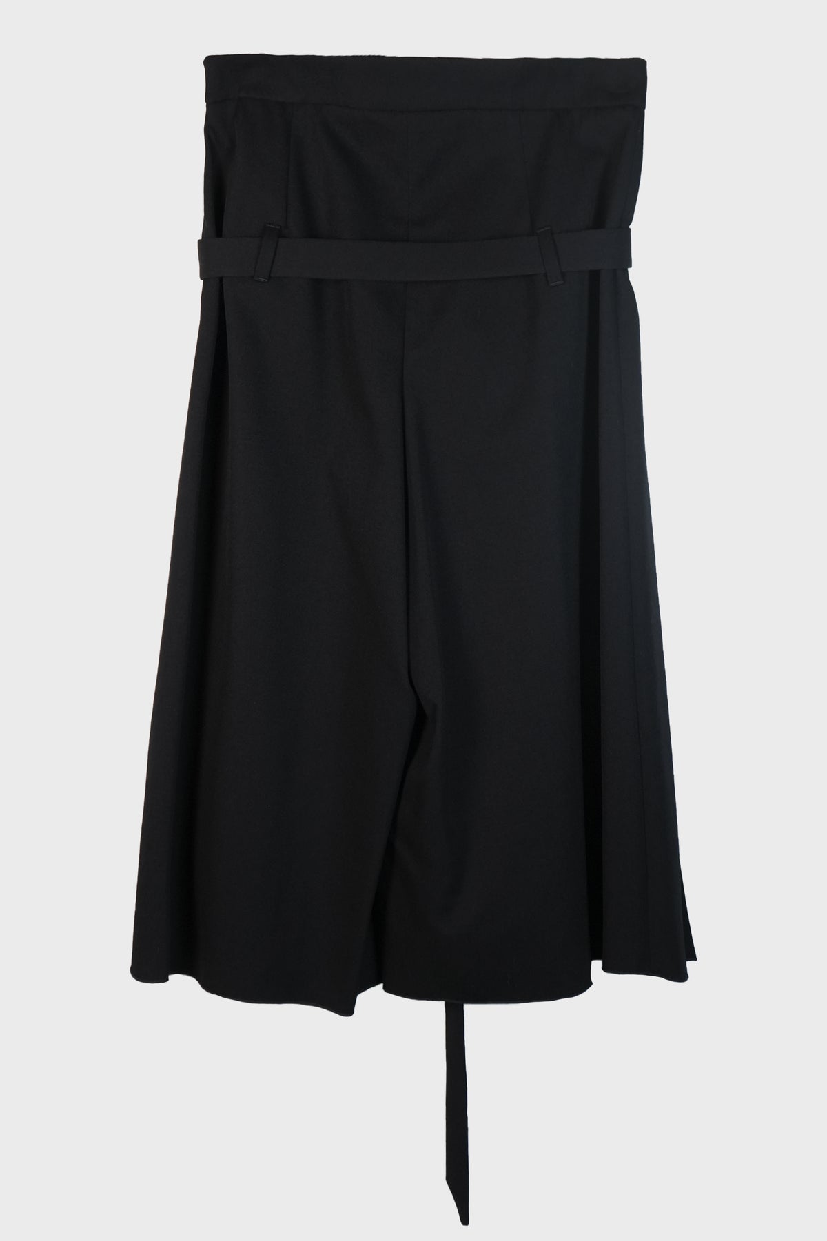 JEPPE PLEATED CROPPED TROUSERS BLACK