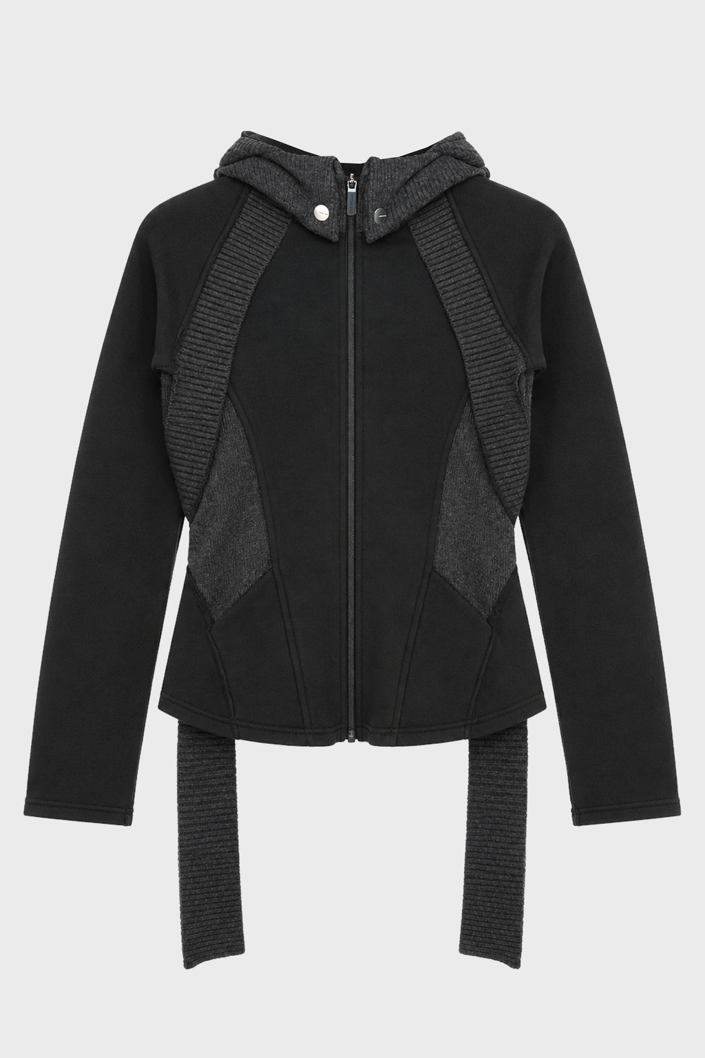 SLASHED ZIP JACKET BLACK