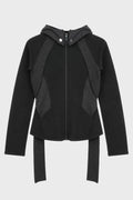 SLASHED ZIP JACKET BLACK