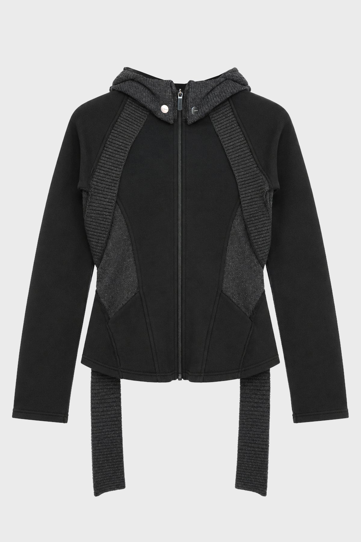 SLASHED ZIP JACKET BLACK