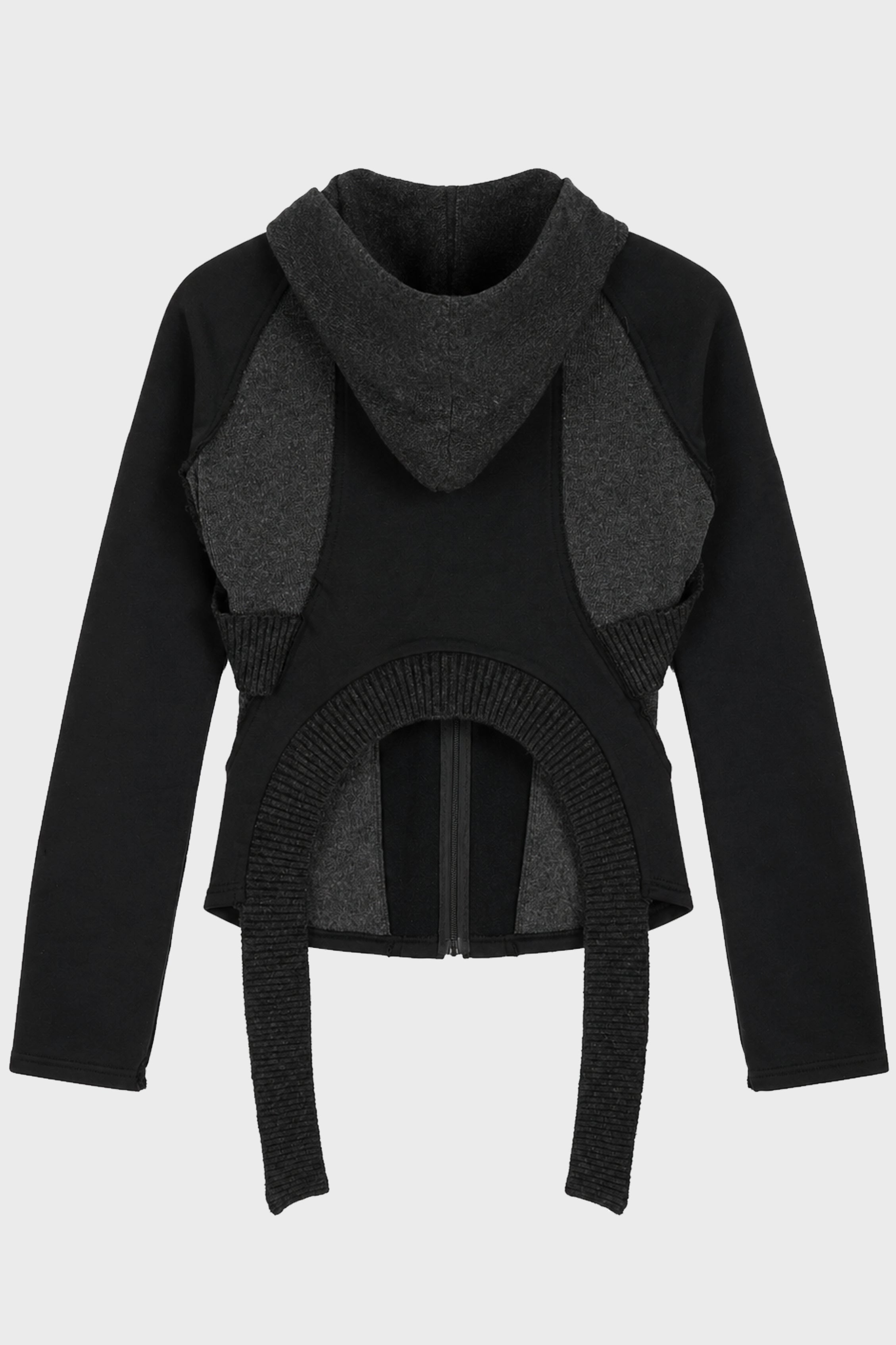 SLASHED ZIP JACKET BLACK