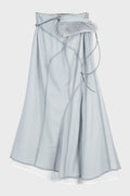 MERMAID SKIRT w/ FEATHER BAG FOG BLUE
