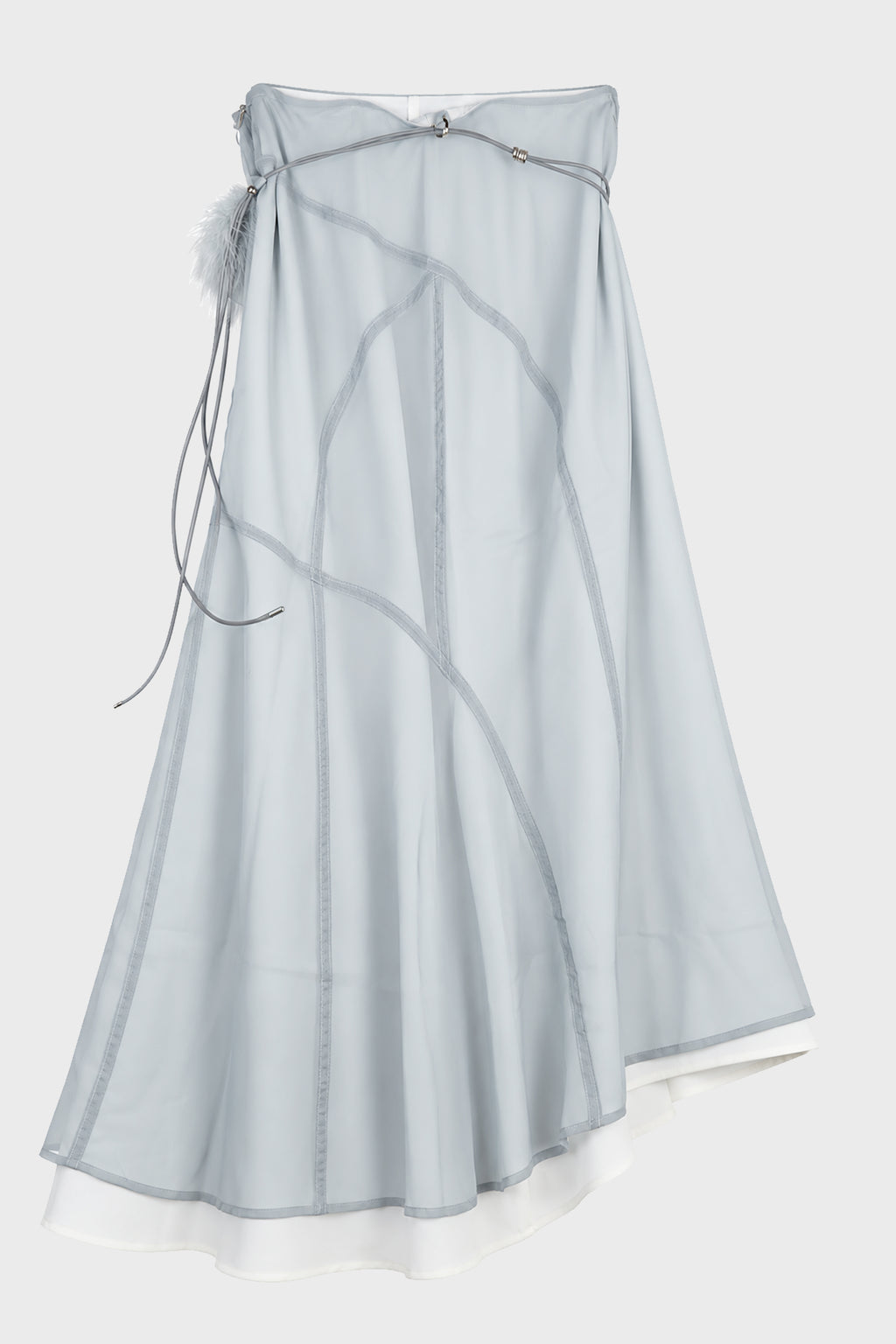 MERMAID SKIRT w/ FEATHER BAG FOG BLUE