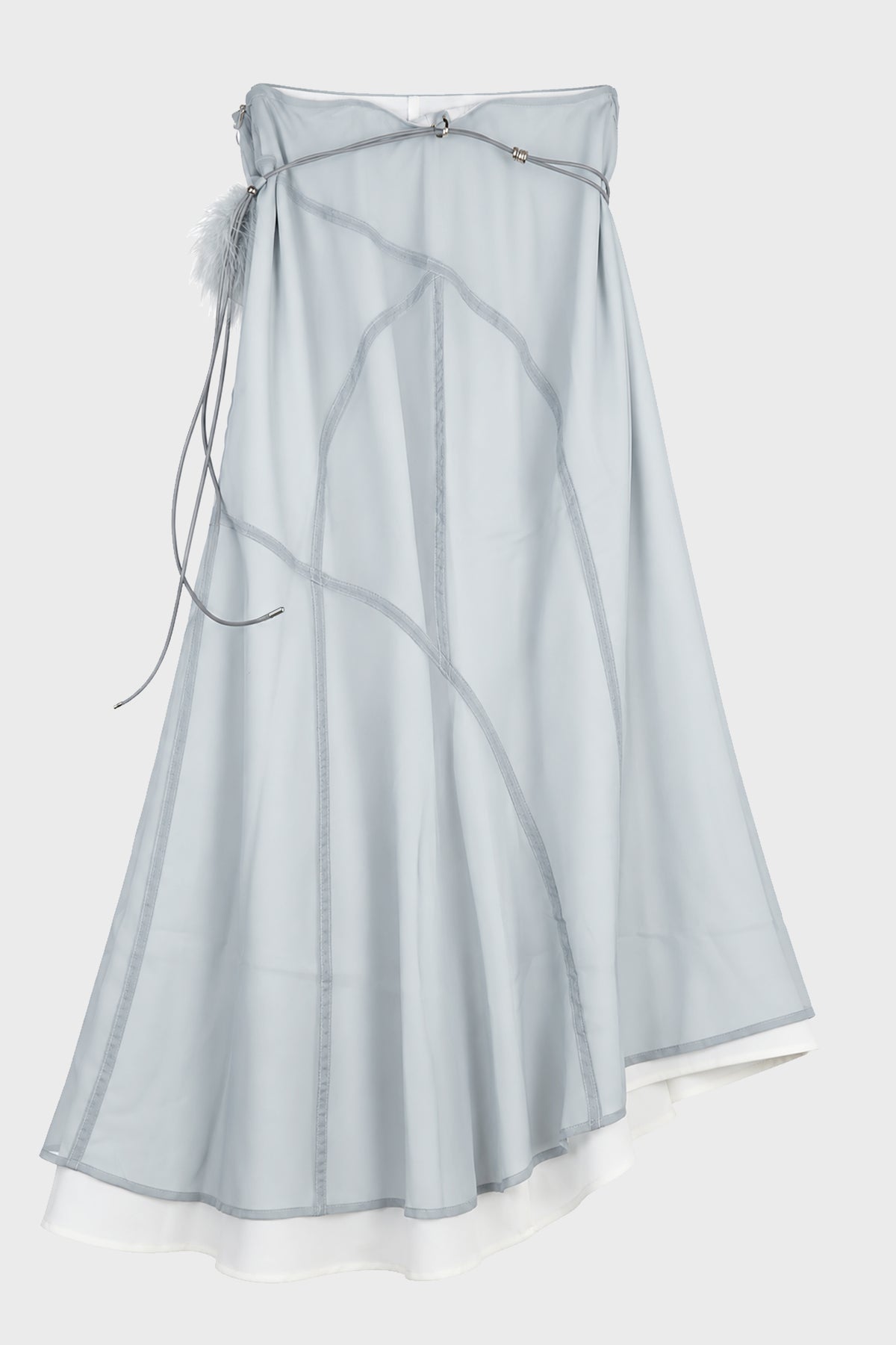 MERMAID SKIRT w/ FEATHER BAG FOG BLUE