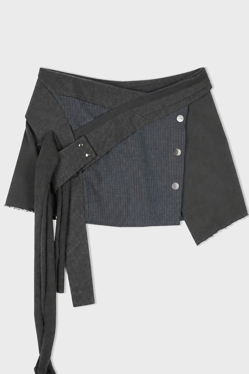 WRAP MINI SKIRT SLATE GREY