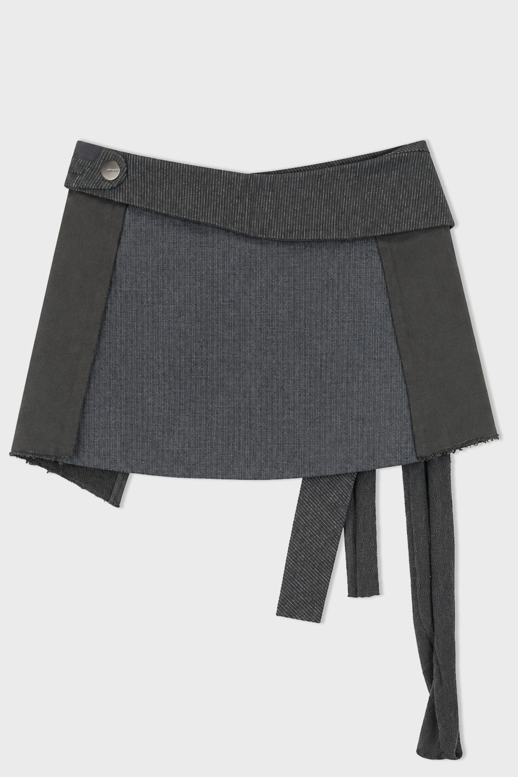 WRAP MINI SKIRT SLATE GREY