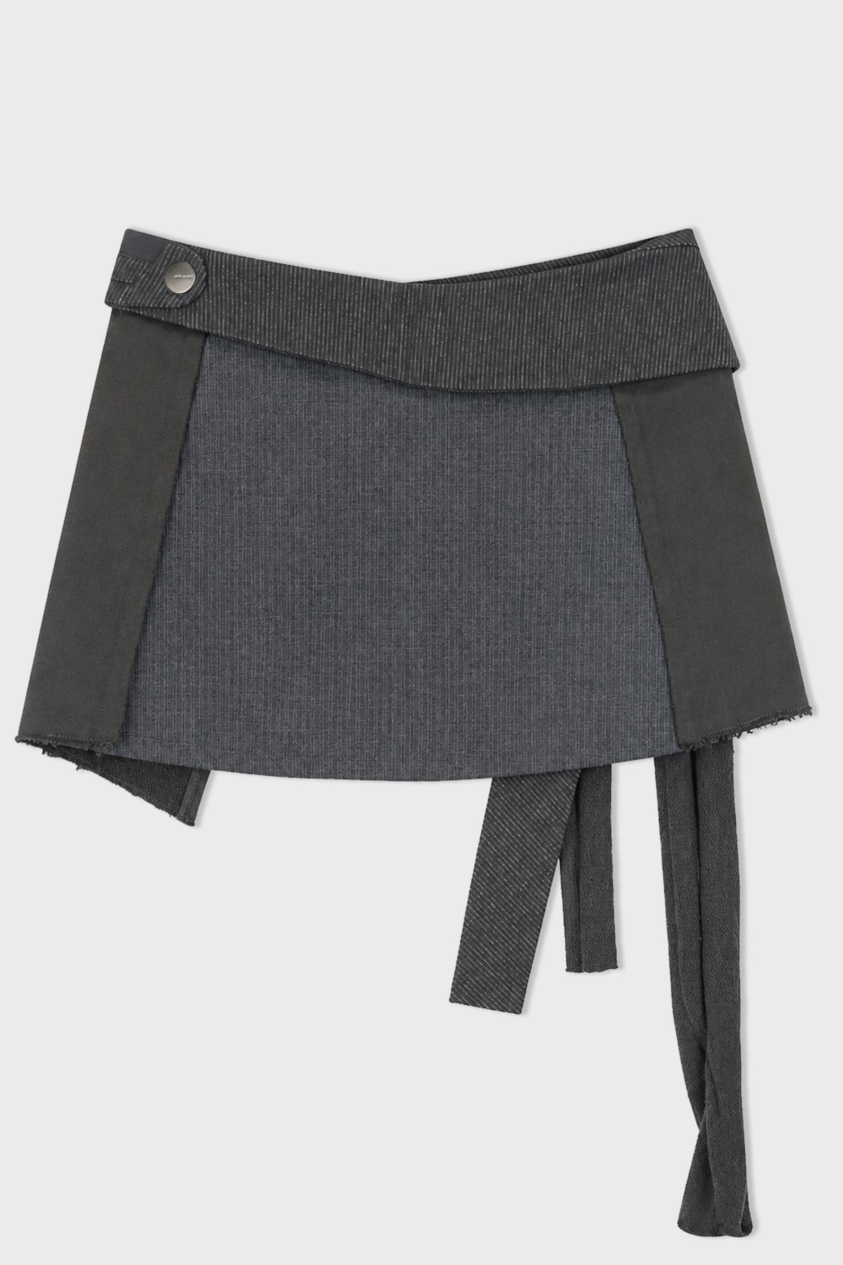 WRAP MINI SKIRT SLATE GREY