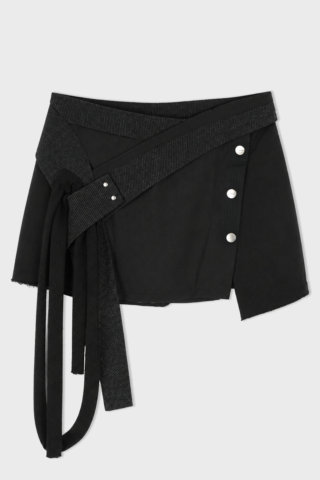 WRAP MINI SKIRT BLACK