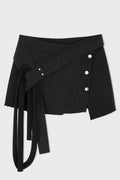 WRAP MINI SKIRT BLACK