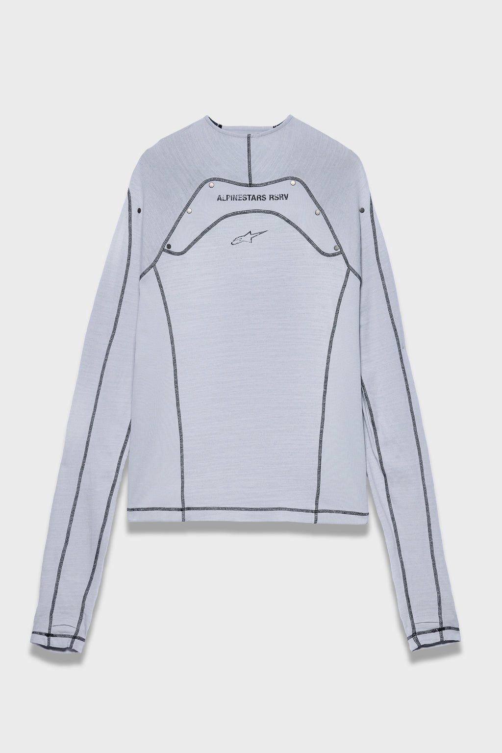 RSRV CROSSBONES LS TEE ICE GREY