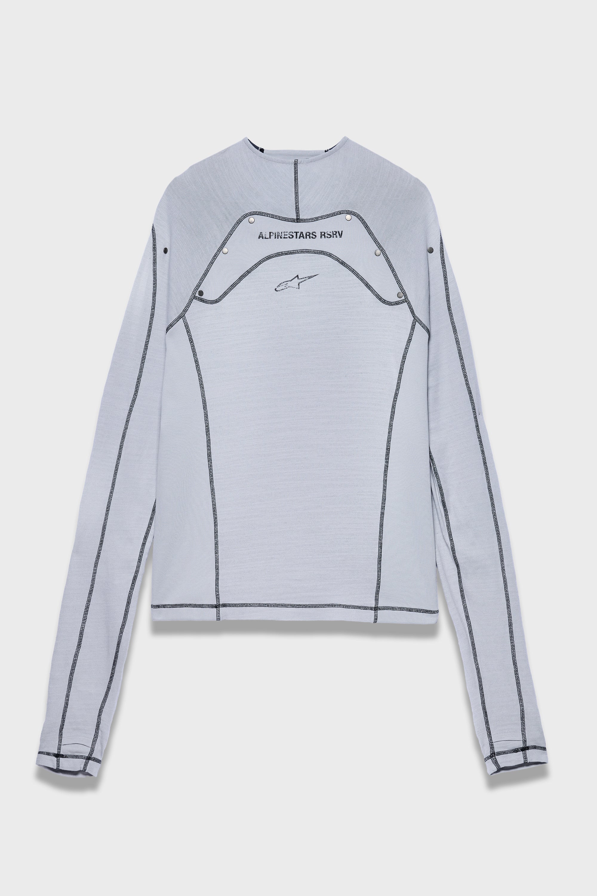 RSRV CROSSBONES LS TEE ICE GREY