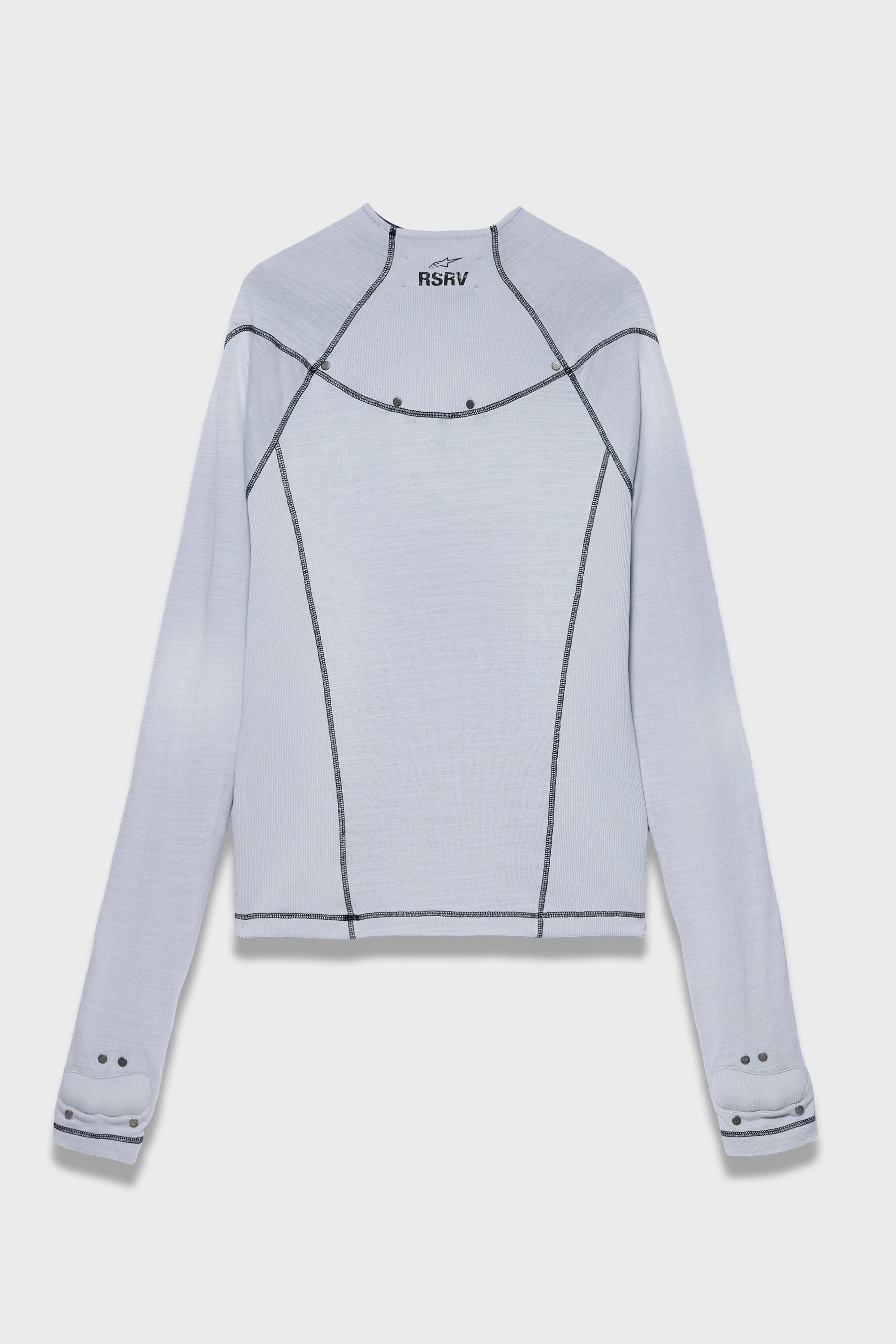 RSRV CROSSBONES LS TEE ICE GREY