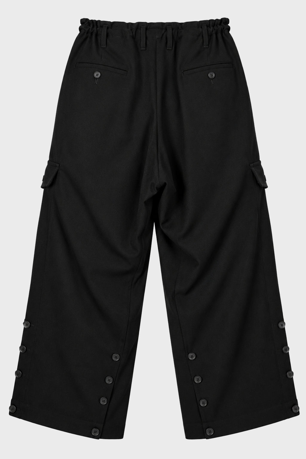 HEM BUTTON PANTS BLACK