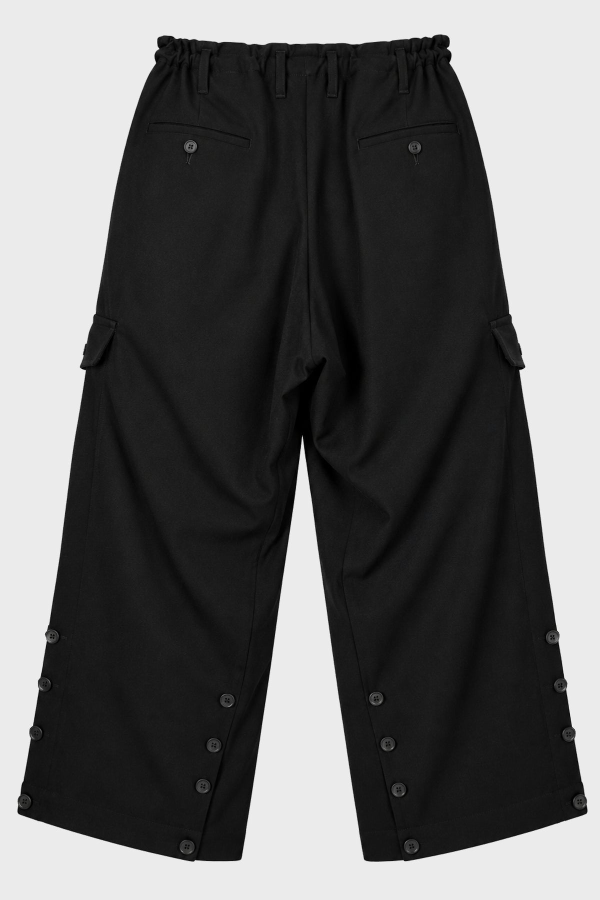 HEM BUTTON PANTS BLACK