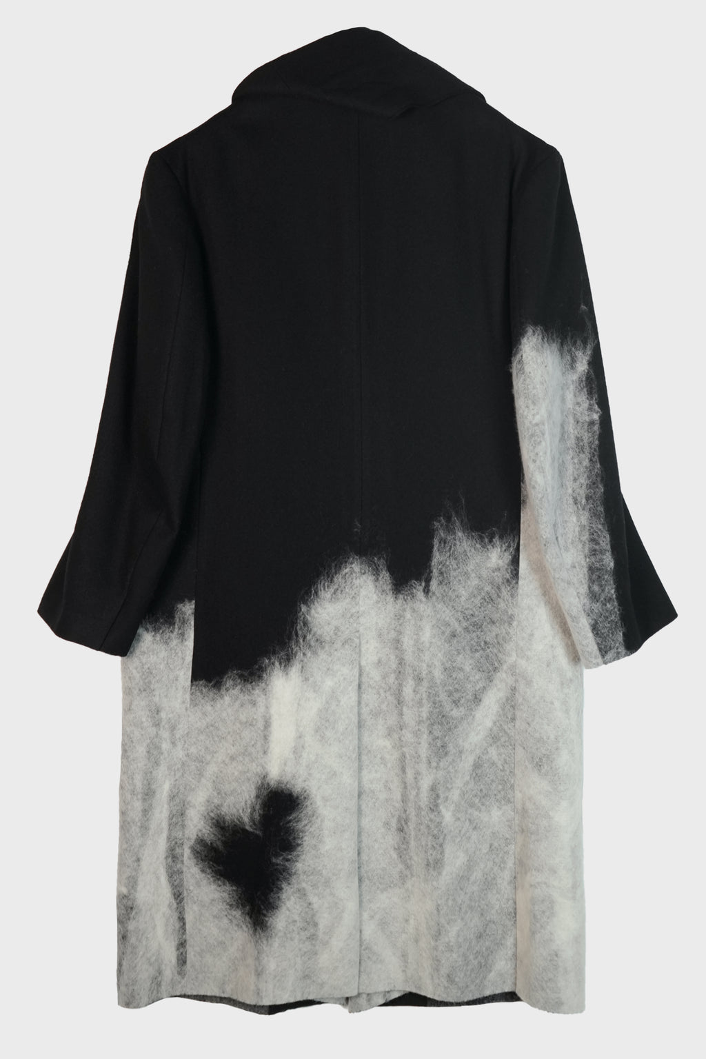 SCARF PEACKED JACKET BLACK X WHITE