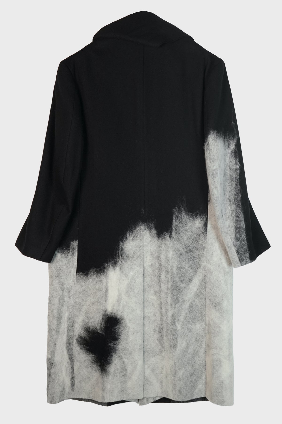 SCARF PEACKED JACKET BLACK X WHITE