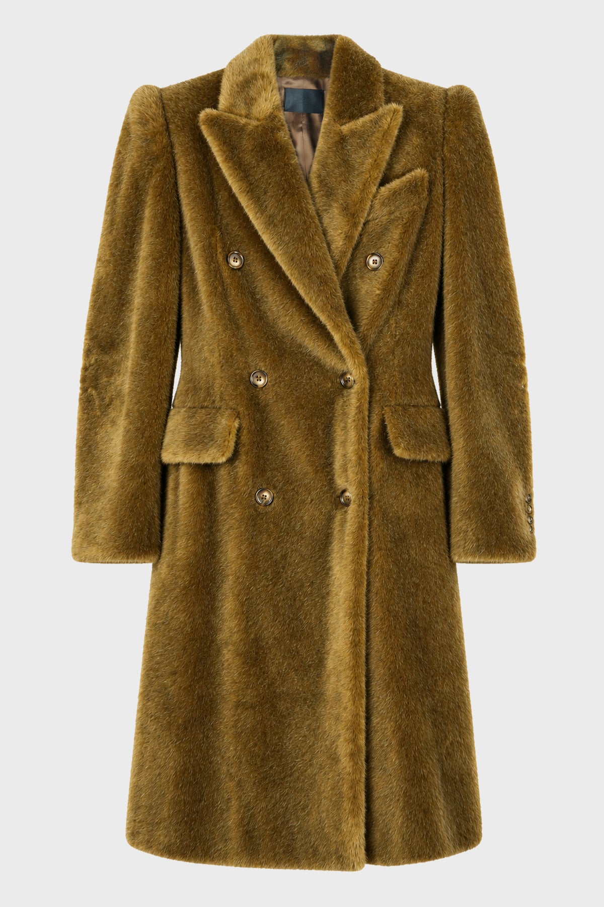 MASCULINE DOUBLE BREASTED COAT BROWN