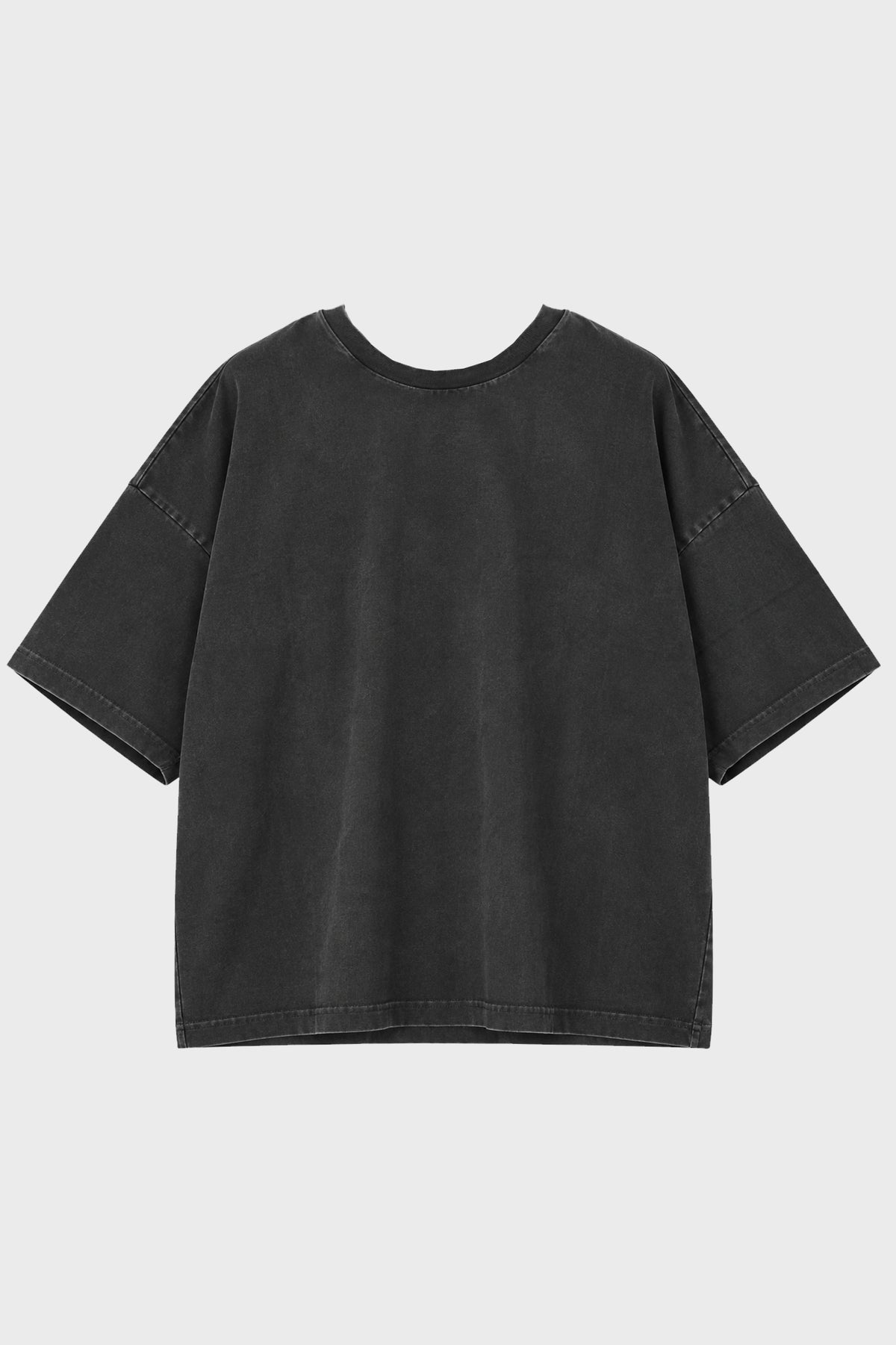 HEAVY BOXY TEE WASHED BLACK