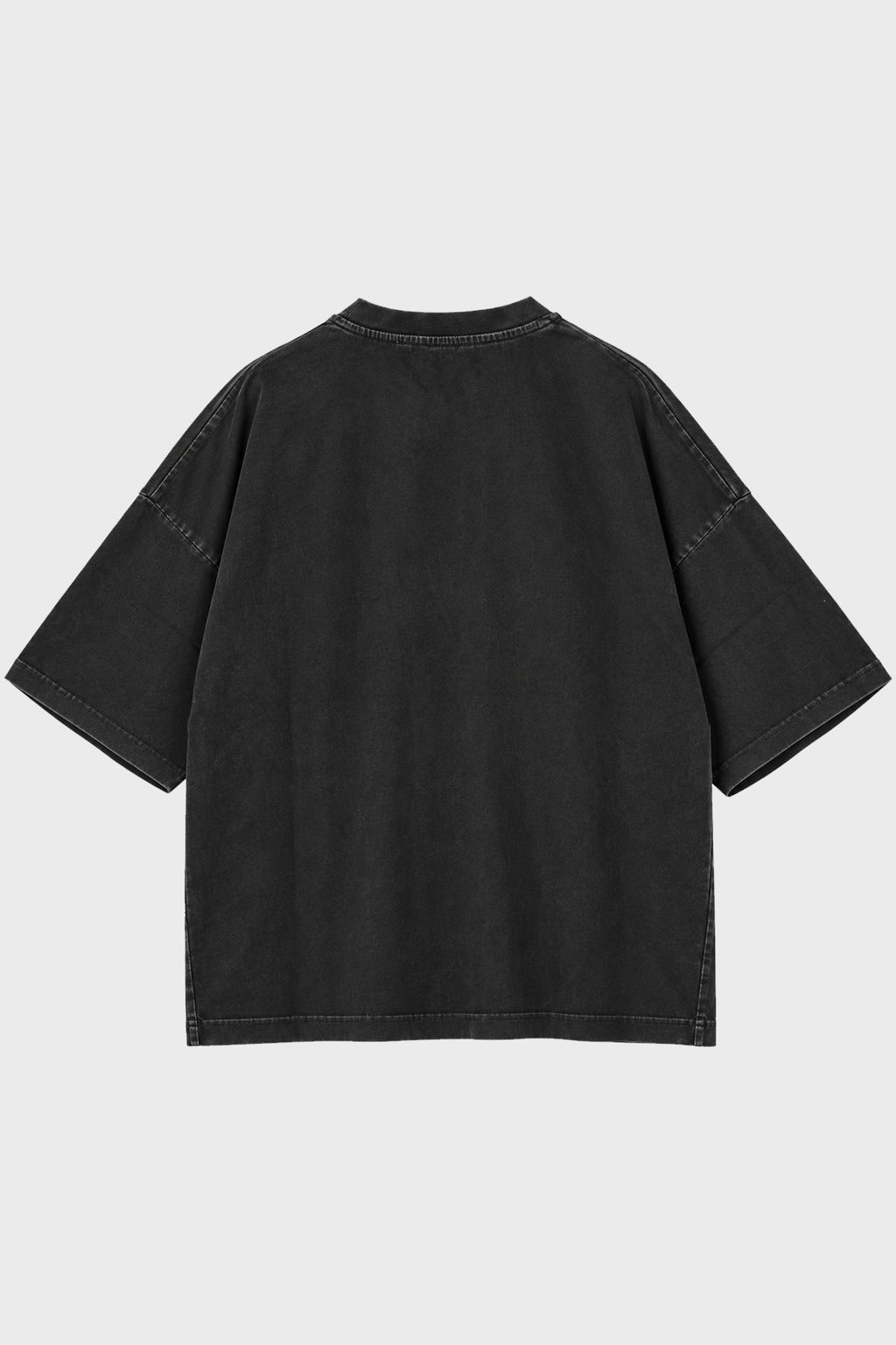 HEAVY BOXY TEE WASHED BLACK