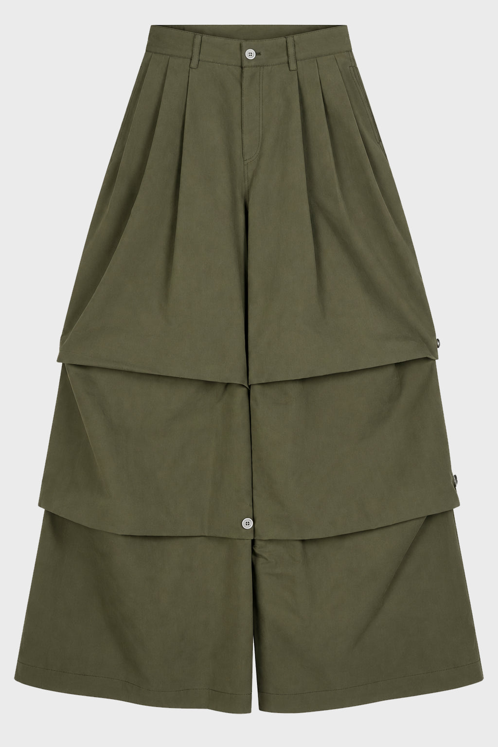 PLEATED CARGOPANTS GREEN