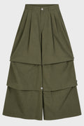 PLEATED CARGOPANTS GREEN