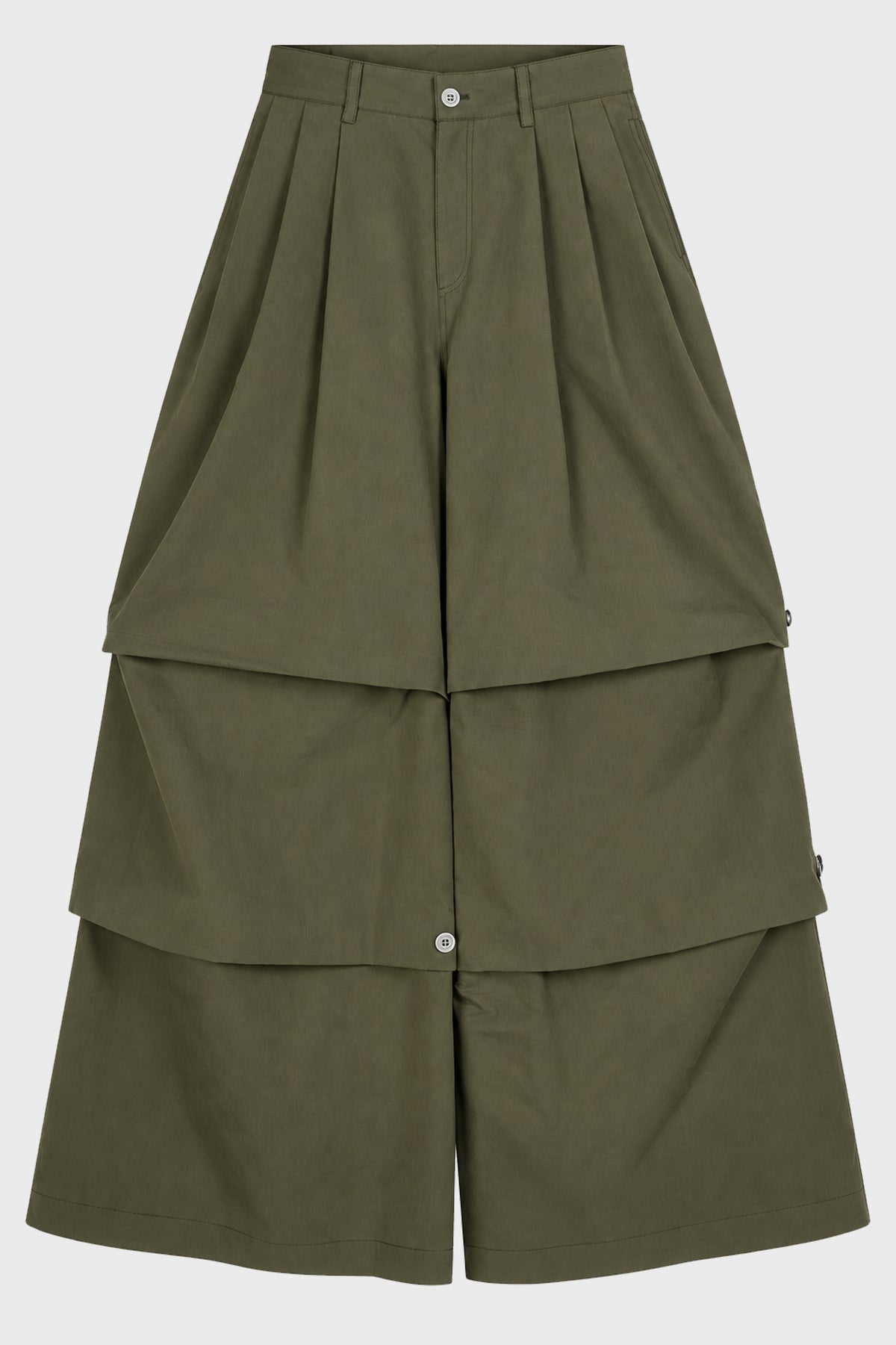 PLEATED CARGOPANTS GREEN