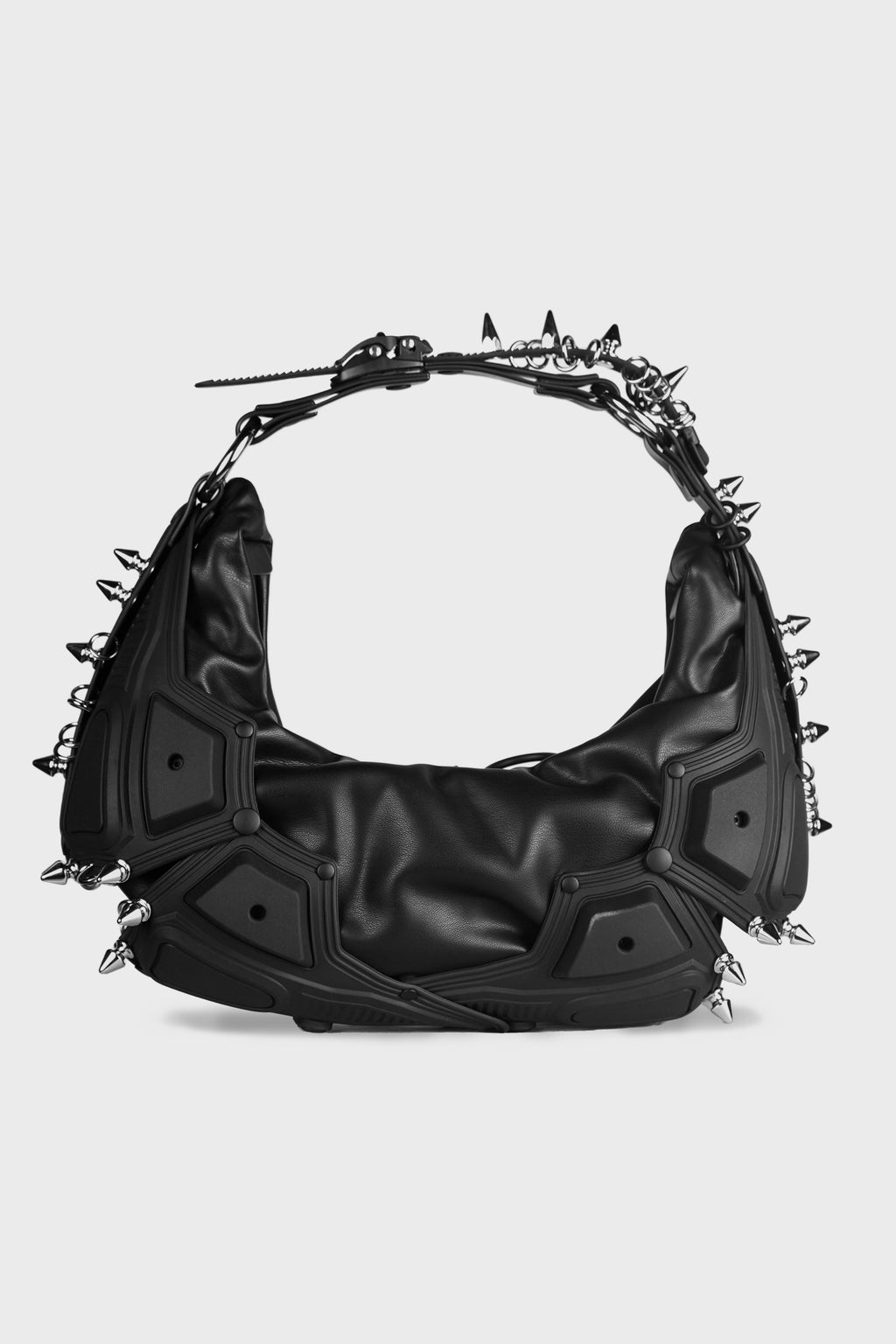 SMALL HALF MOON BAG STUD BLACK MATT