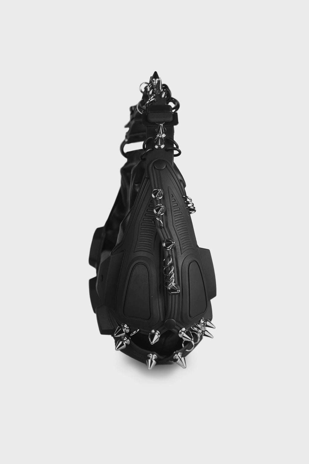SMALL HALF MOON BAG STUD BLACK MATT