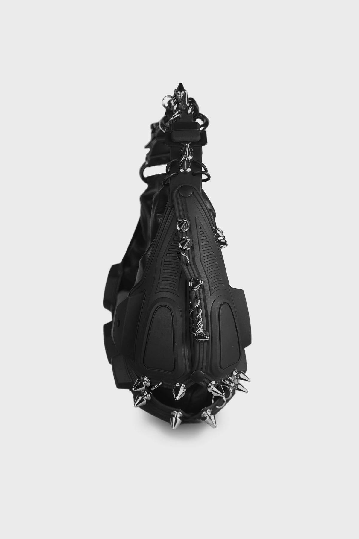 SMALL HALF MOON BAG STUD BLACK MATT