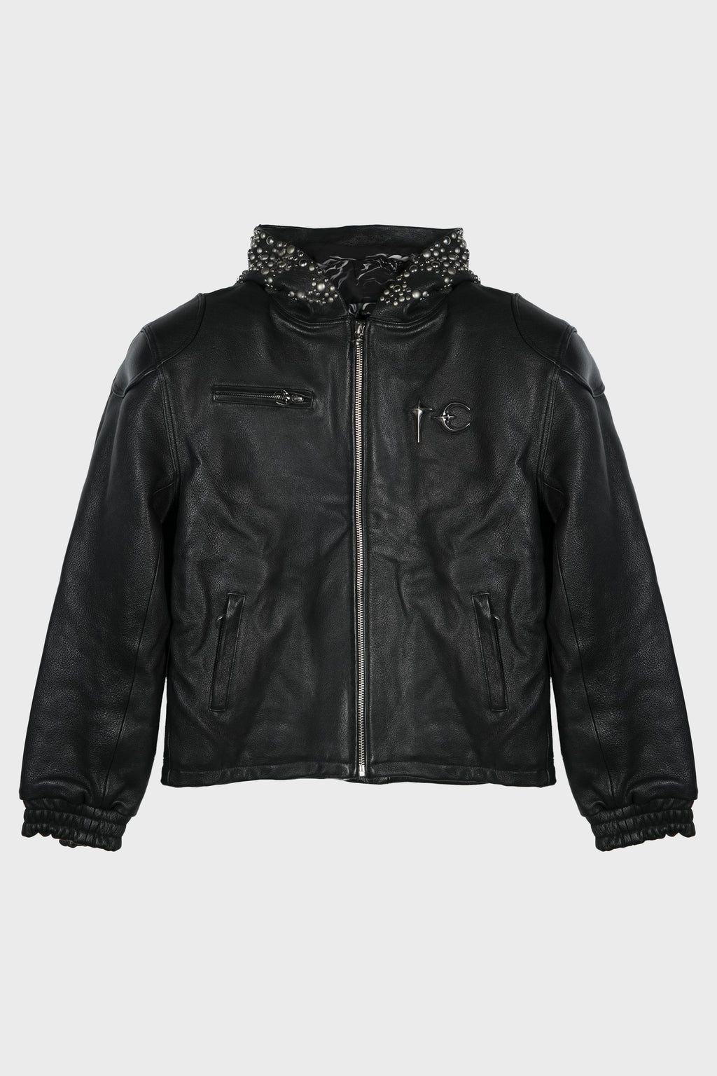 TC HOTHEAD THREE RIDING SKULL LEATHER JACKET