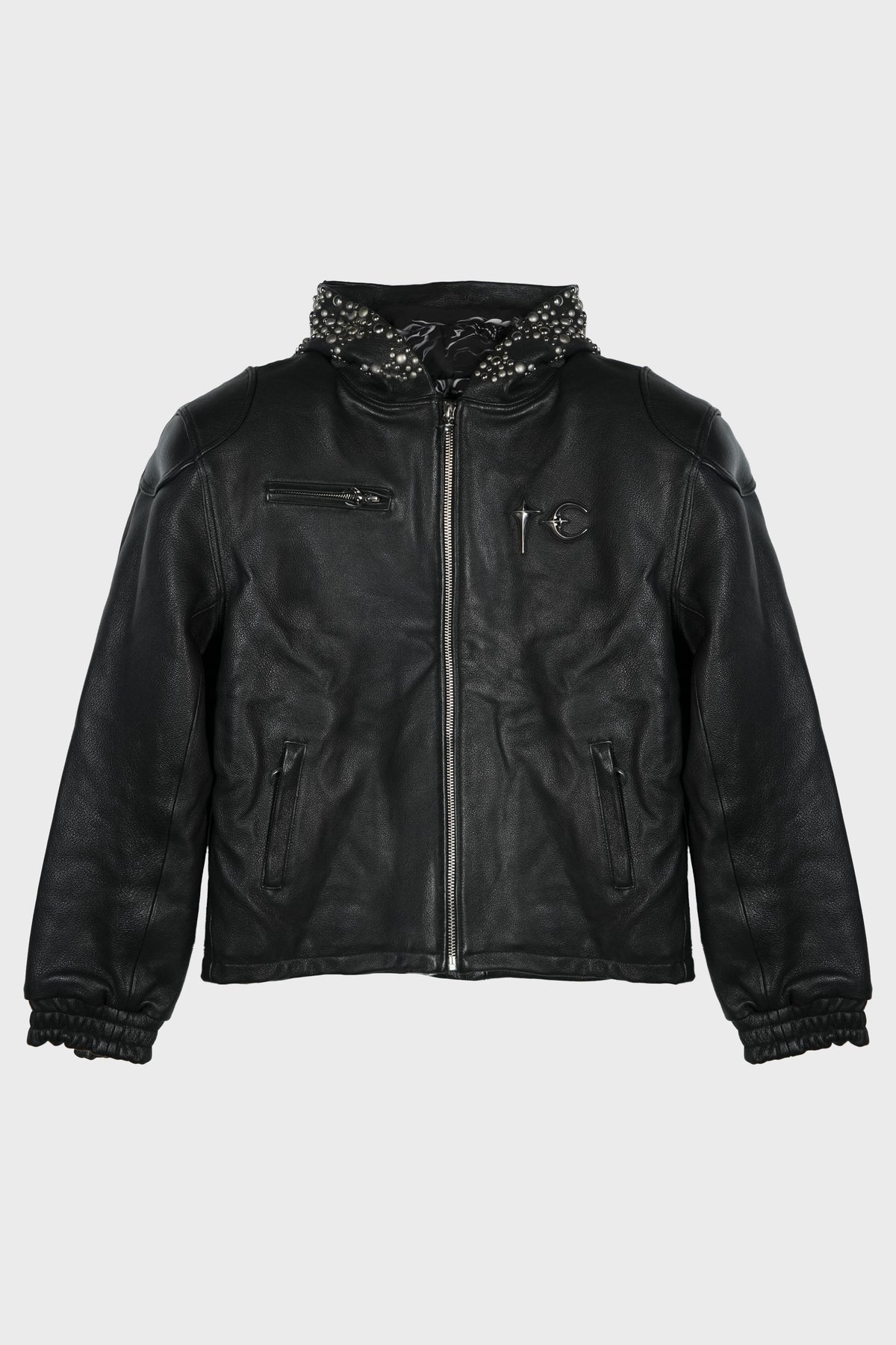 TC HOTHEAD THREE RIDING SKULL LEATHER JACKET