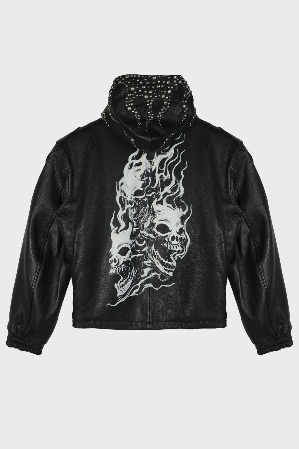 TC HOTHEAD THREE RIDING SKULL LEATHER JACKET