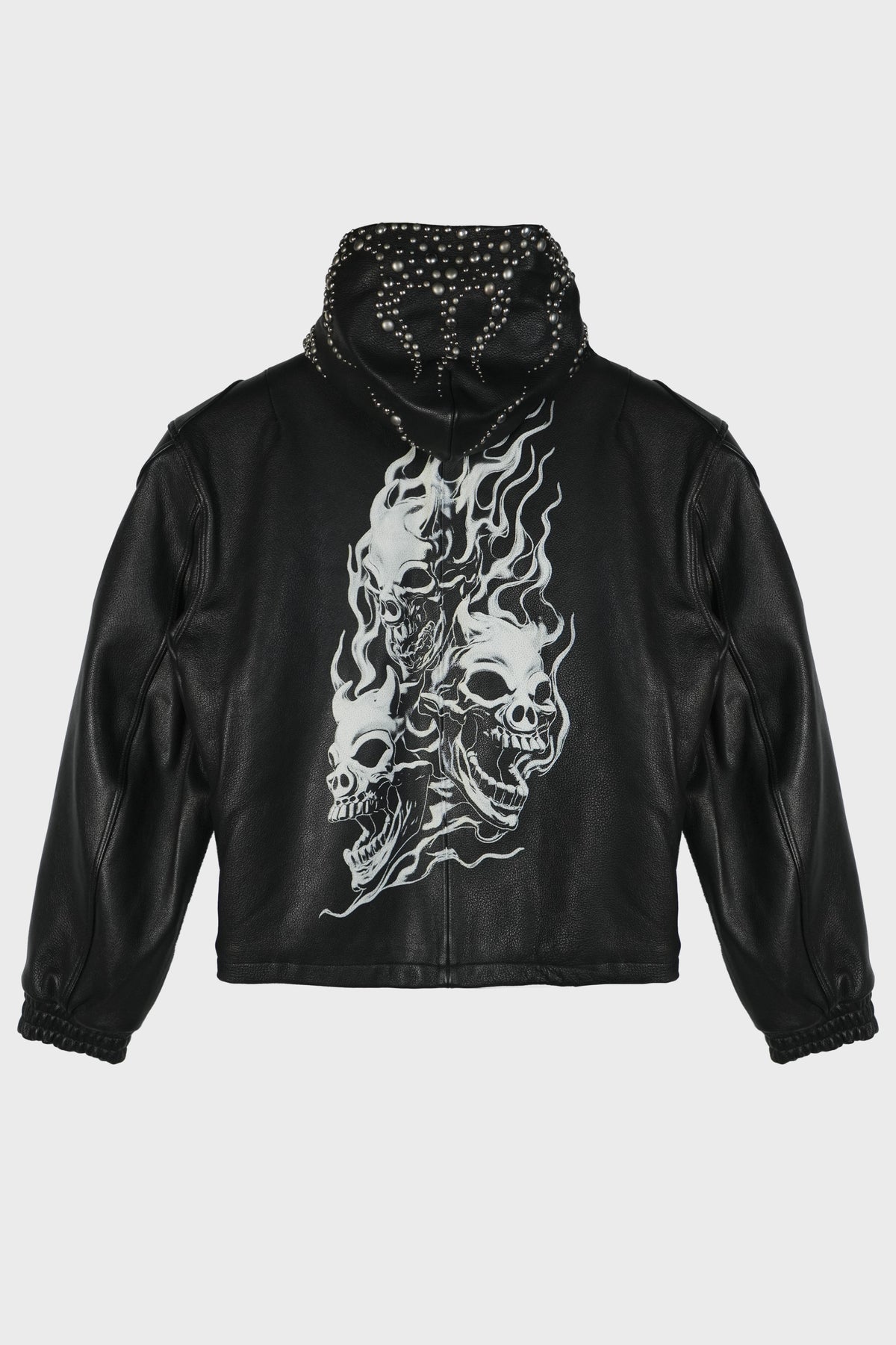 TC HOTHEAD THREE RIDING SKULL LEATHER JACKET
