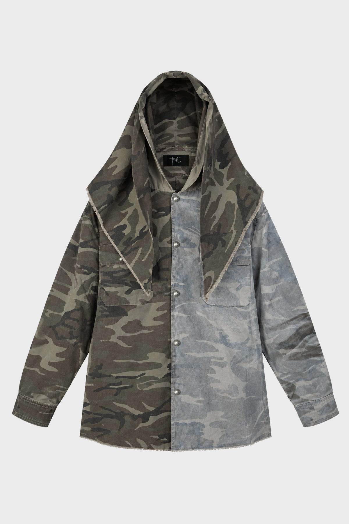 TAINTED CREED SCARF HOODED SHIRT CAMO