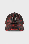 TC LEATHER CHOPPER CAP RED