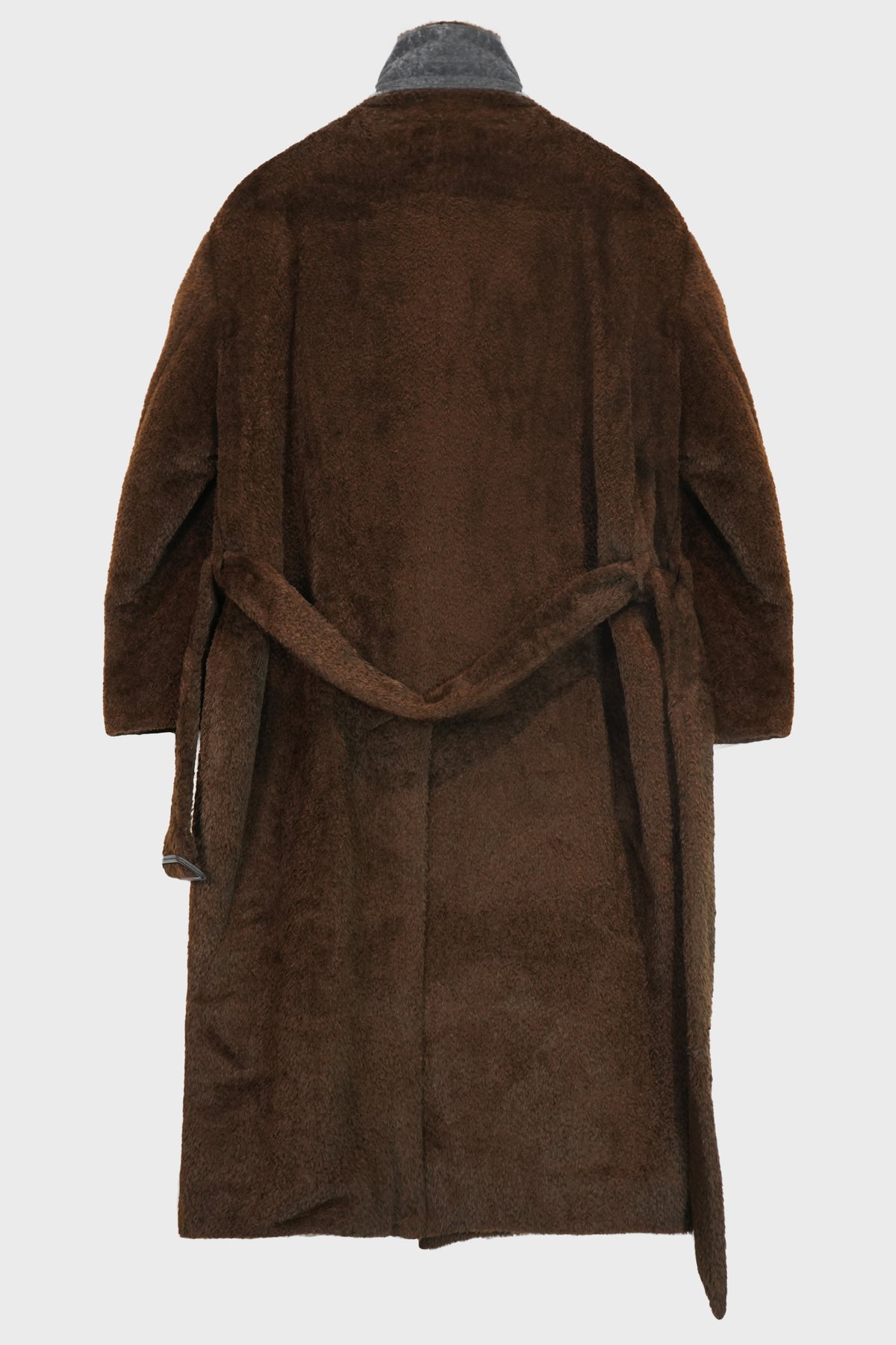 FAUX FUR DECONSTRUCTED COAT EBONY