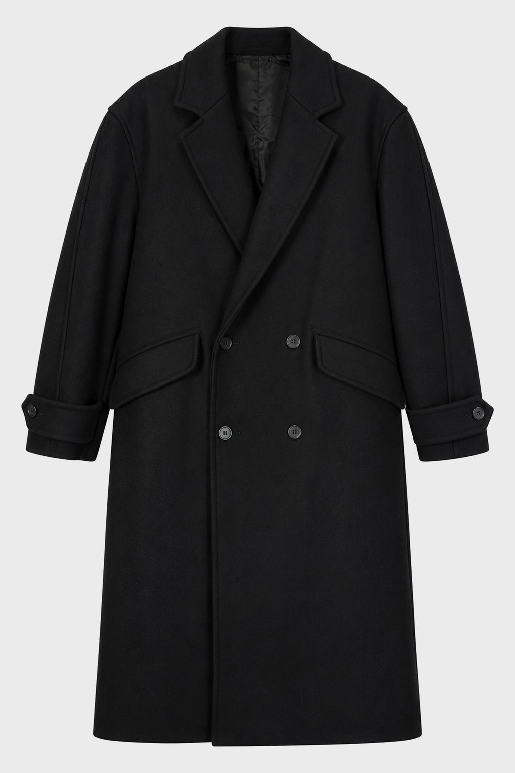 DOUBLE-BREASTED COAT BLACK