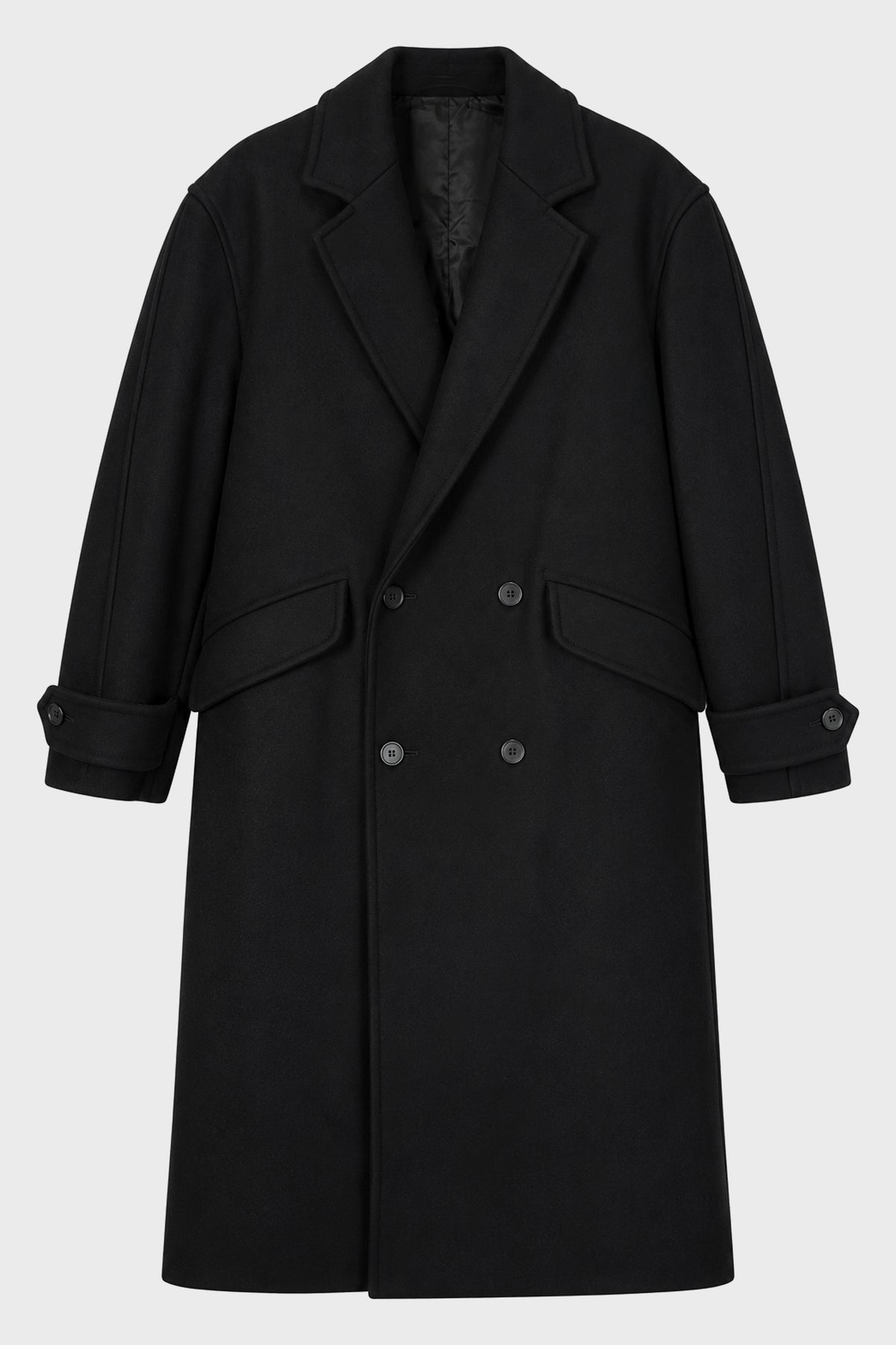DOUBLE-BREASTED COAT BLACK