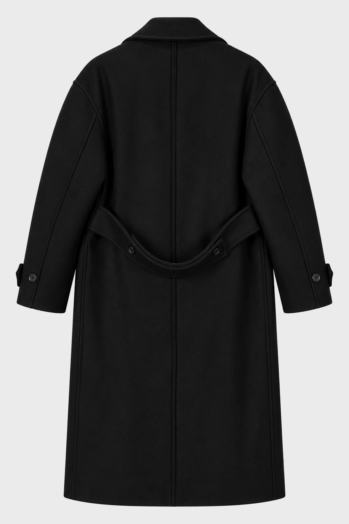 DOUBLE-BREASTED COAT BLACK