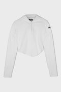 FITTED HOODIE ZIP-UP WHITE
