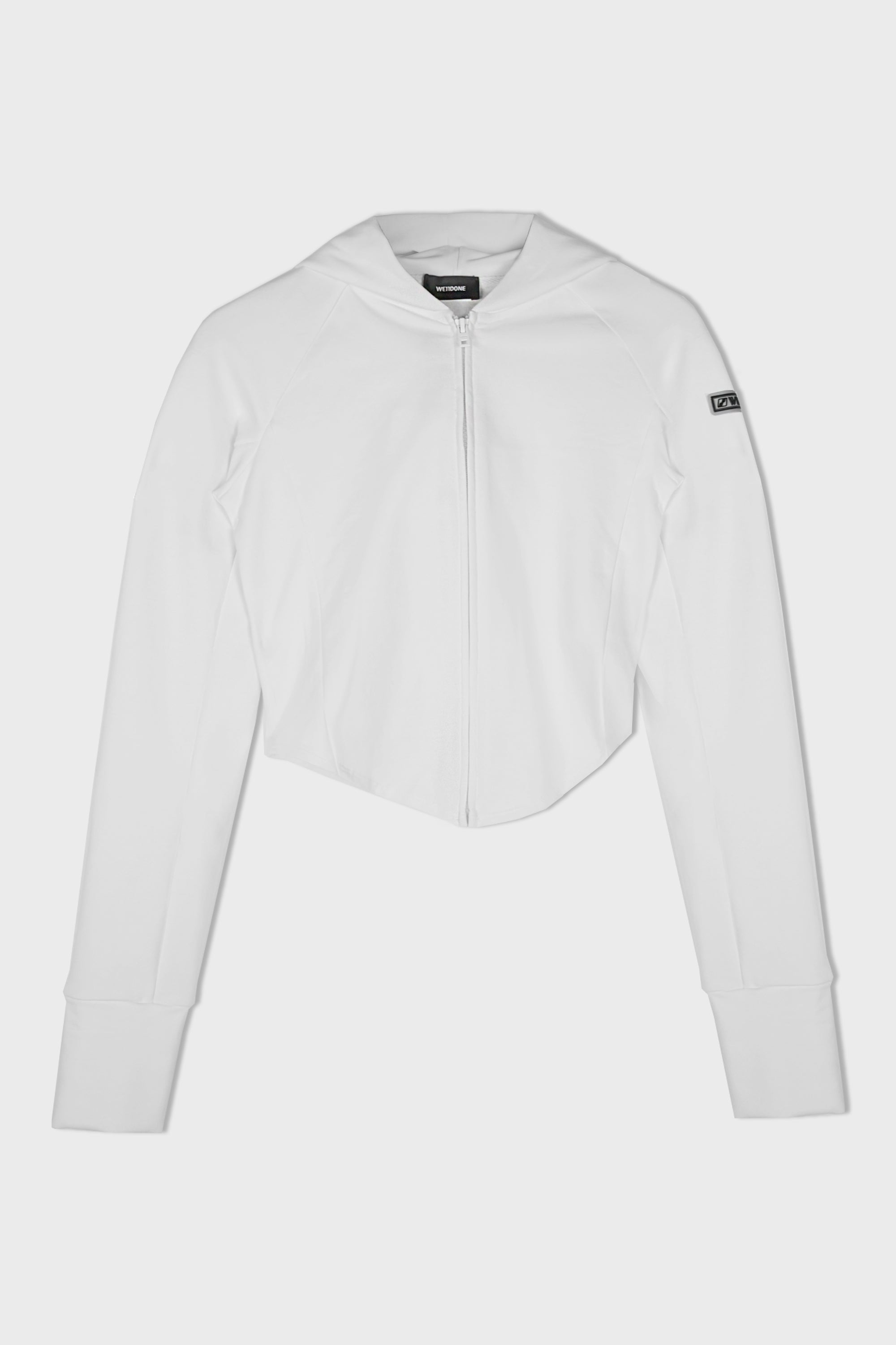 FITTED HOODIE ZIP-UP WHITE
