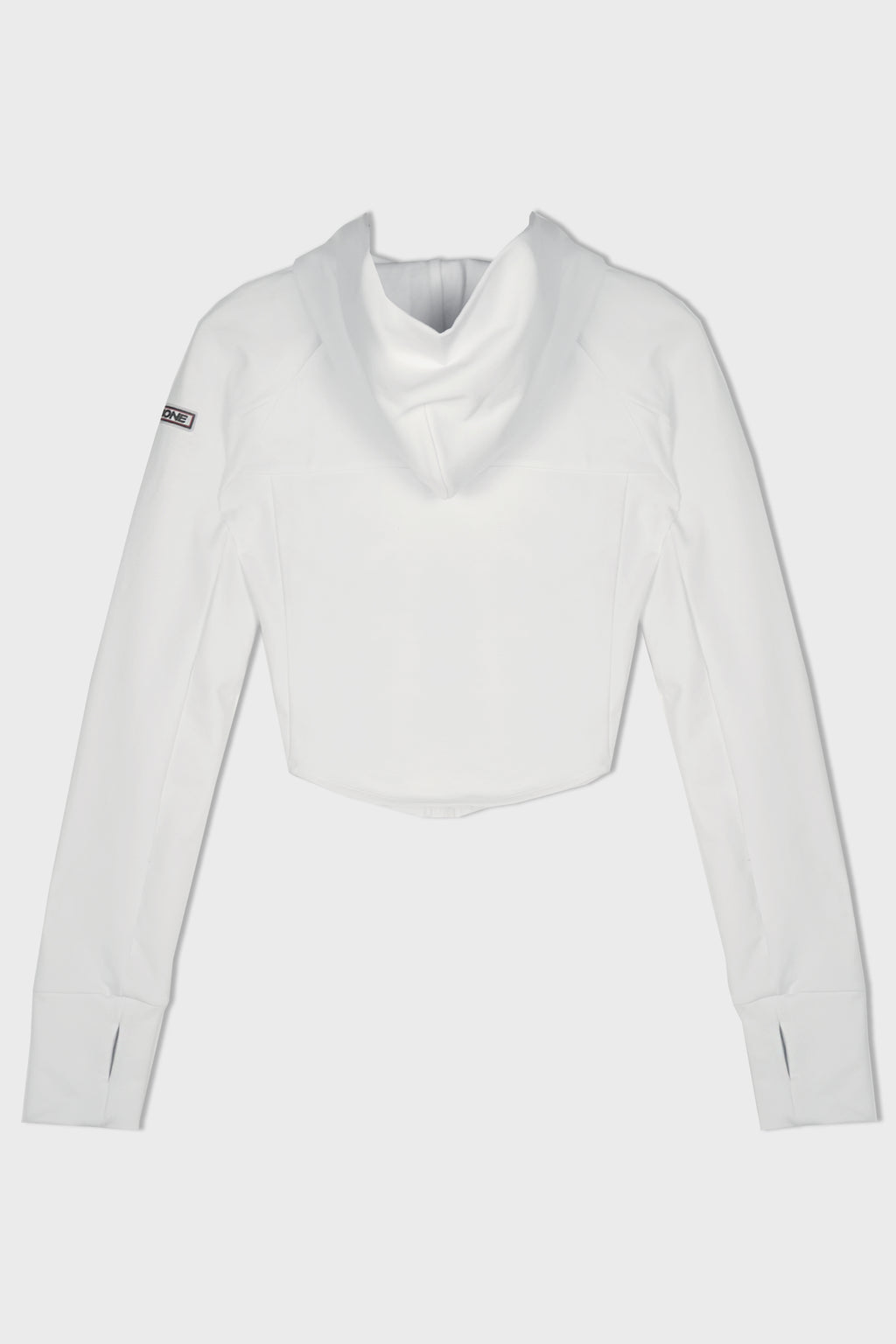 FITTED HOODIE ZIP-UP WHITE