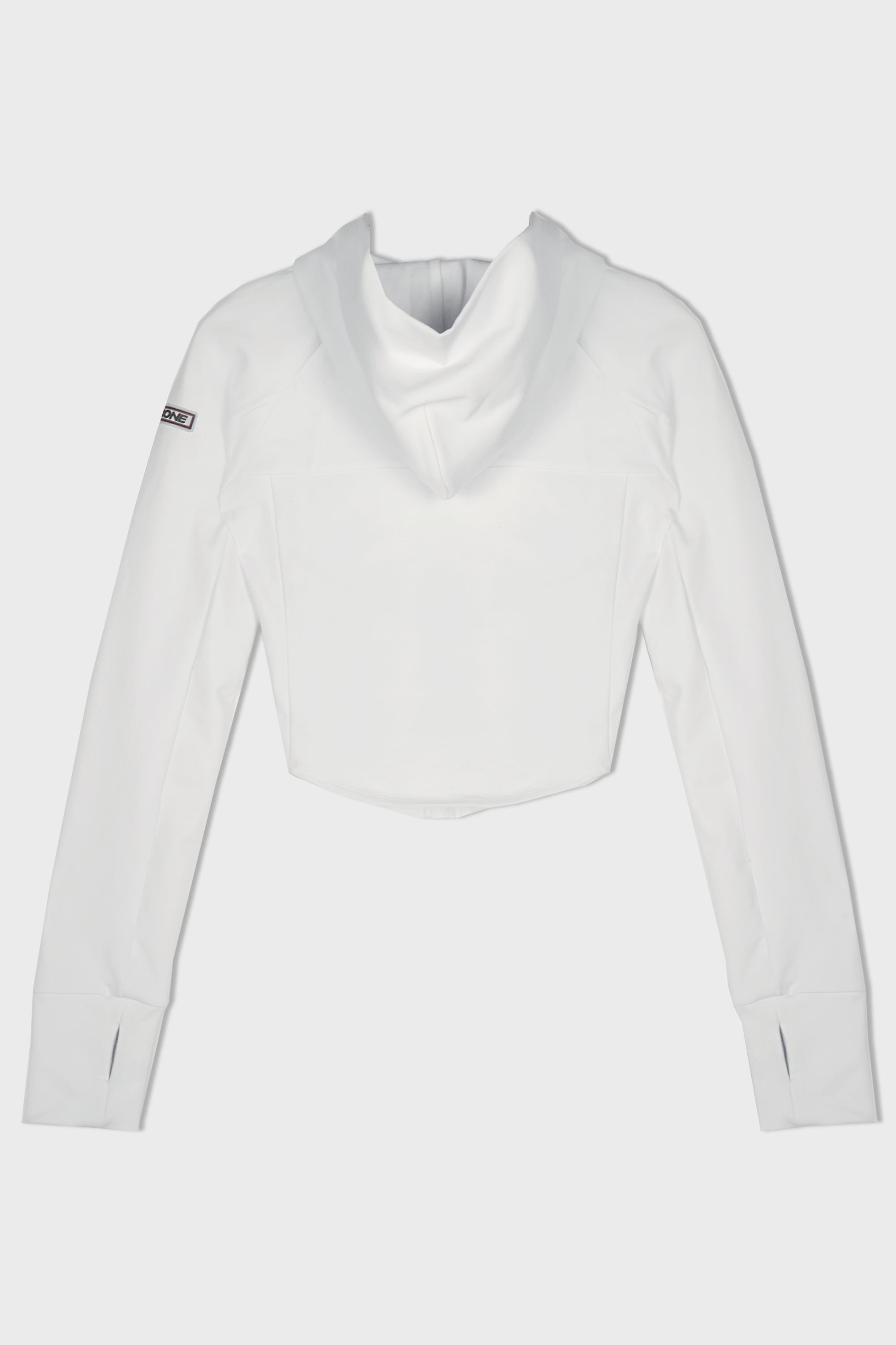 FITTED HOODIE ZIP-UP WHITE