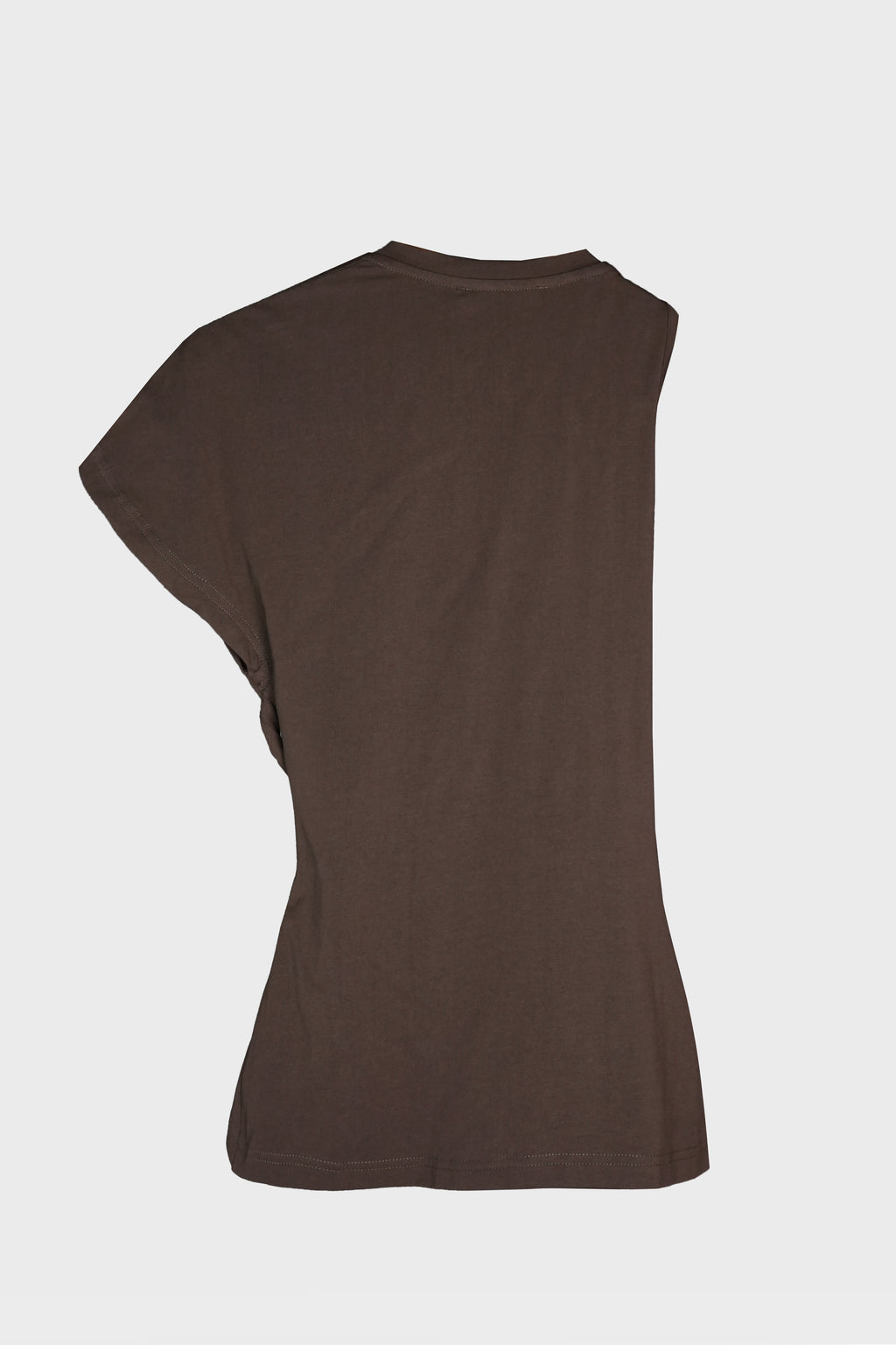 CRYSTAL PENDANT TWISTED JERSEY TEE UMBER