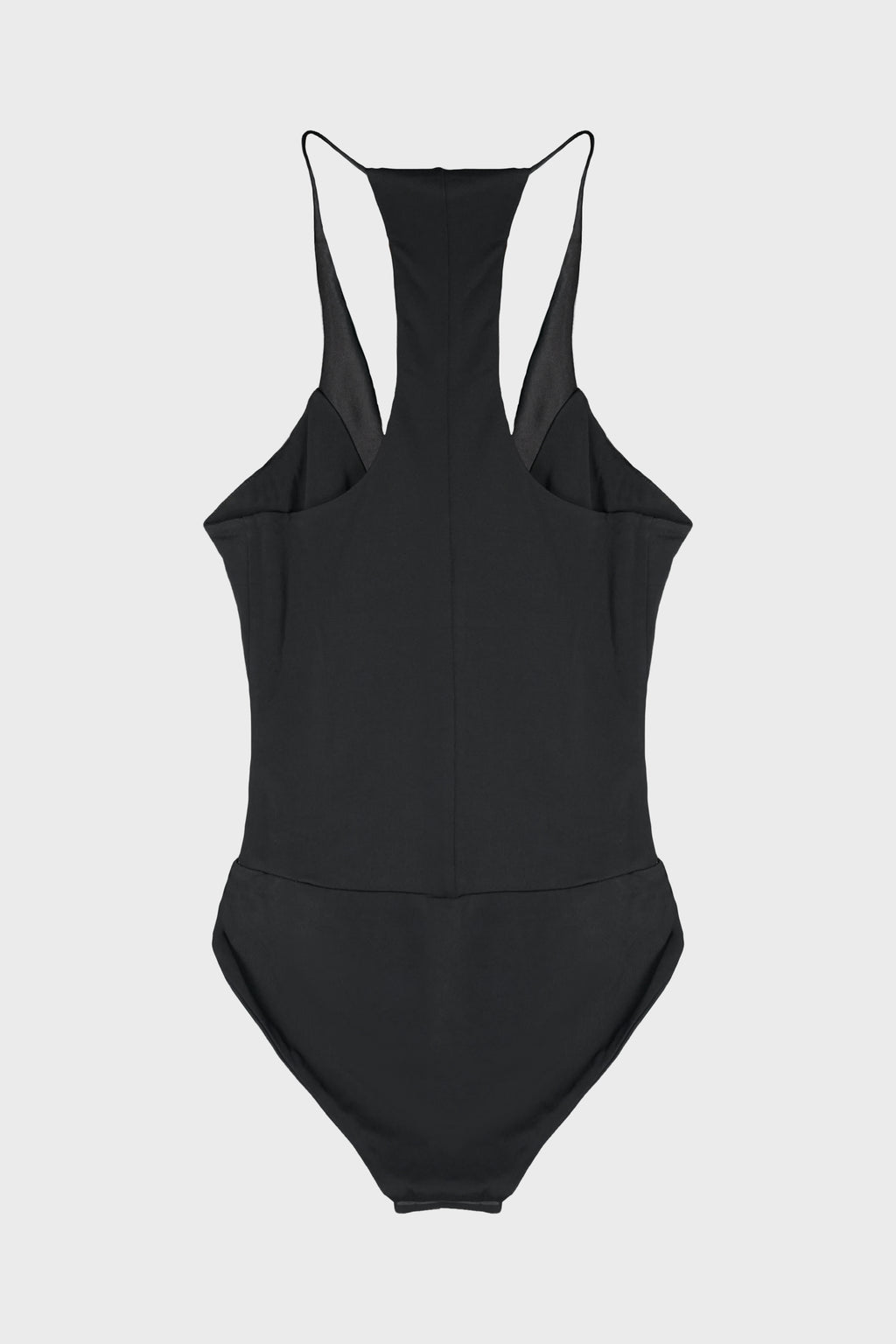 DIDION SATIN CONTRAST JERSEY BODYSUIT BLACK