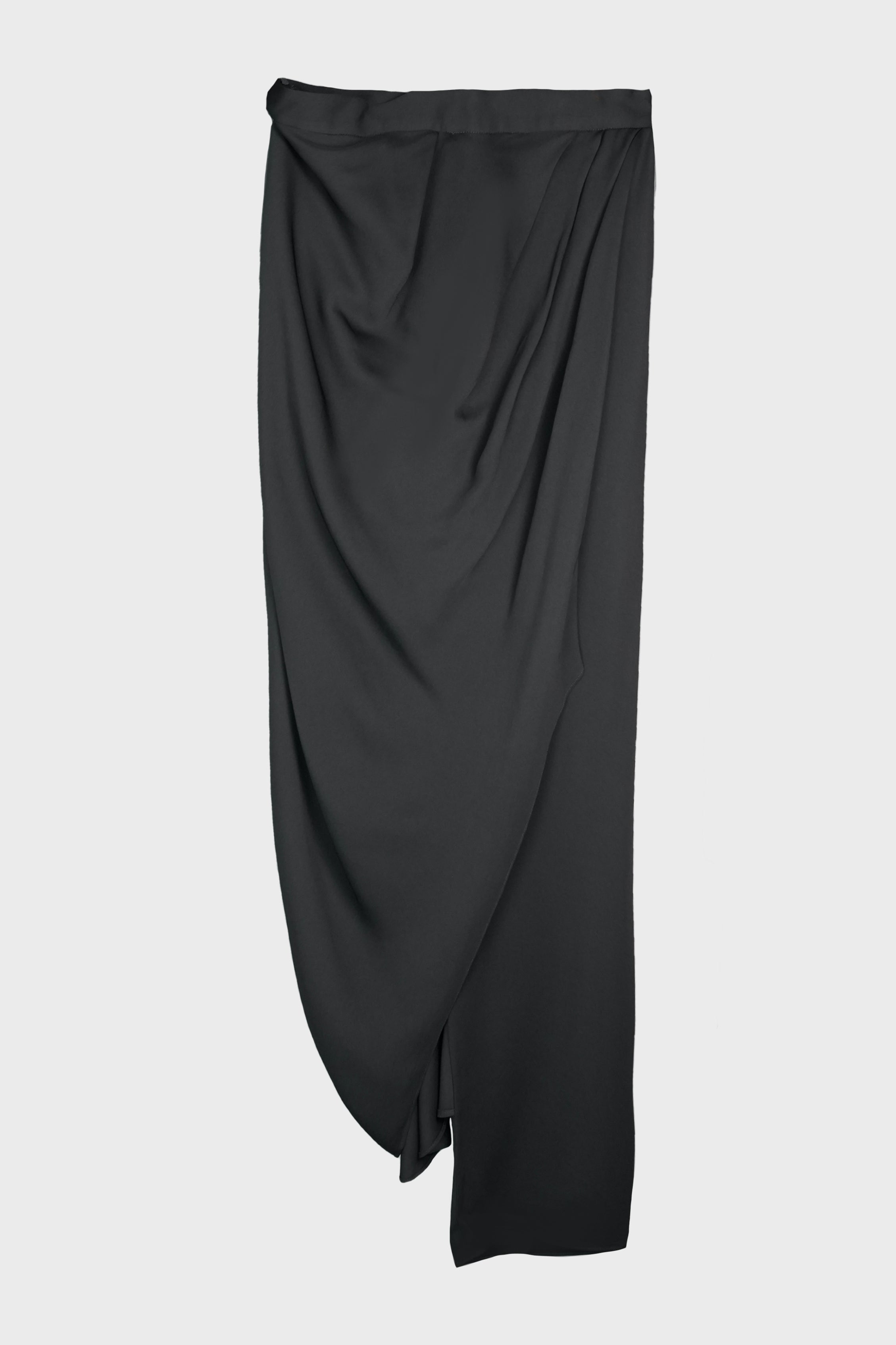 DRAPED SKIRT TROUSER BLACK