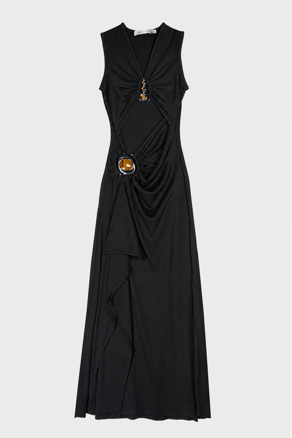 DROPLET CRYSTAL SEPARATION TANK DRESS BLACK