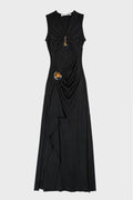 DROPLET CRYSTAL SEPARATION TANK DRESS BLACK