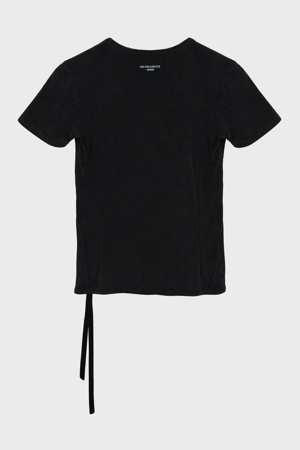 IDAR CROPPED STANDARD FIT T-SHIRT WITH "ELECTRIC KISS" FLOCK PRINT FADED BLACK